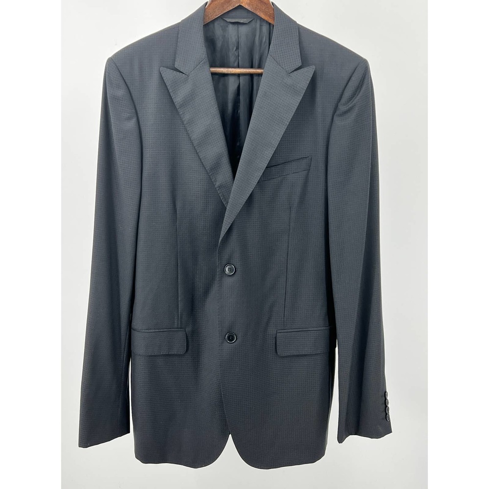 Calvin Klein Collection Blazer Wool Suit Jacket Black Charcoal Size 50 - 39/40